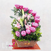 La Belle in Lavander Flower Basket