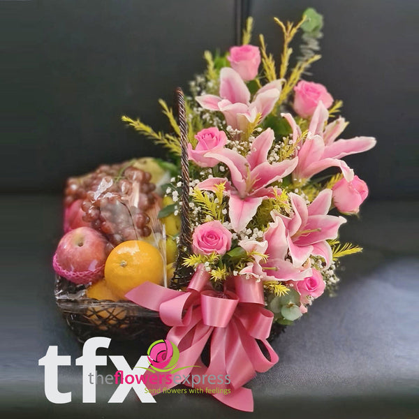 Sweetness Fruit and Flower Basket