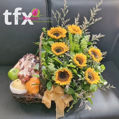 Valley Fruits Flower Basket