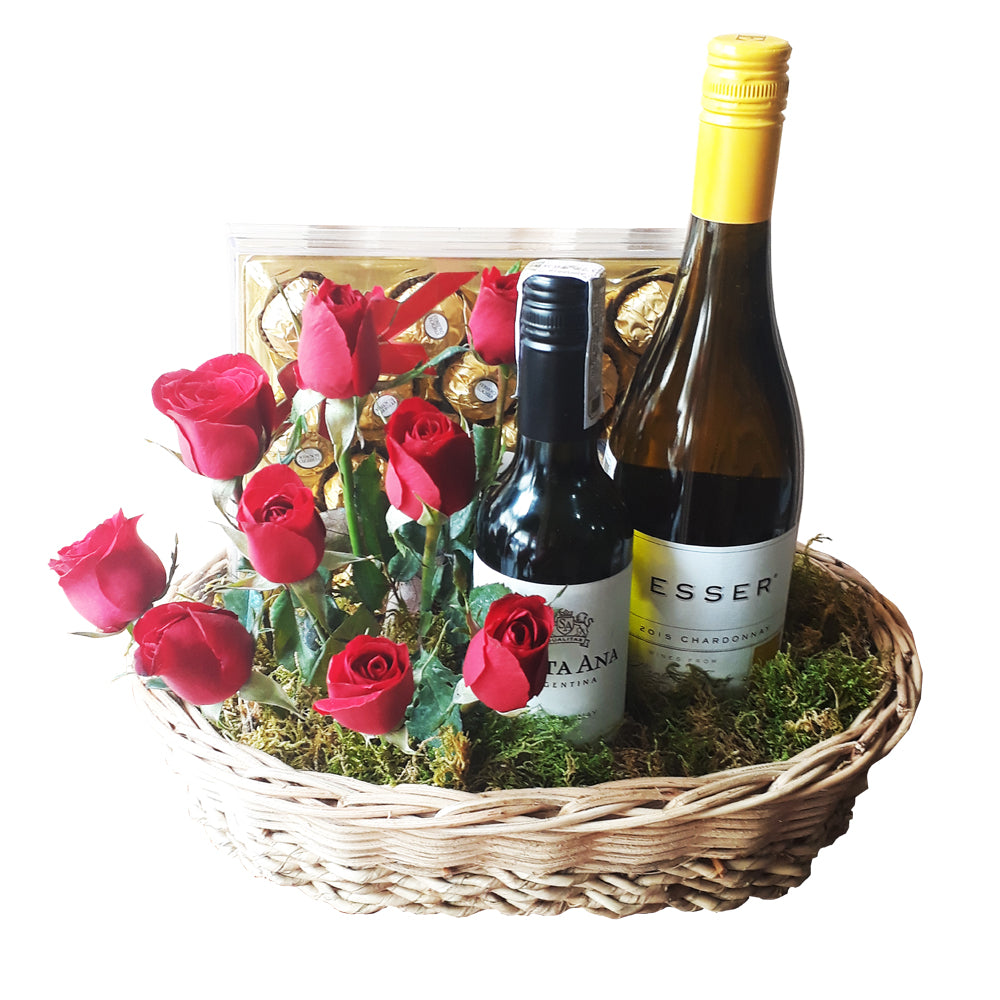 Wine and Chocolate Basket A002